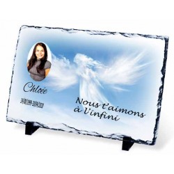 Plaque Funéraire ange nuages