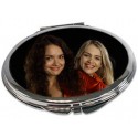 Miroir de poche ovale personnalisé