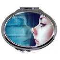 Miroir de poche ovale personnalisé