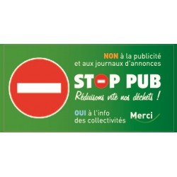 Sticker Stop Pub sens interdit