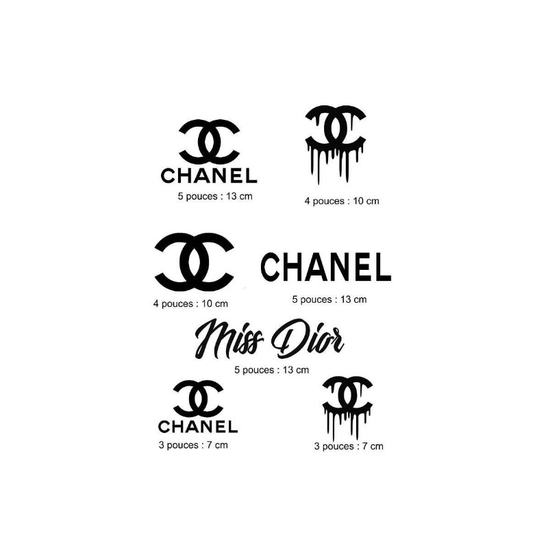 Stickers para las uñas con diseños de Louis Vuitton, Chanel, Dior