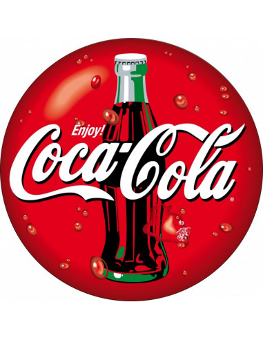 Sticker Coca-Cola rond couleur