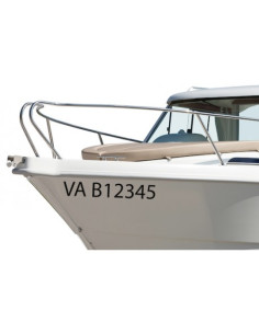 lettrage et nom bateau