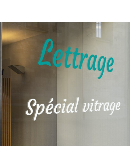 Lettrage pour vitrine