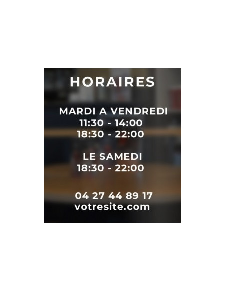 sticker horaire sticker horaire