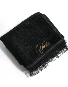 Tapis prière personnalisé noir