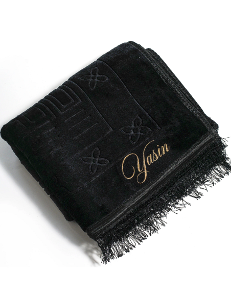 Tapis prière personnalisé noir