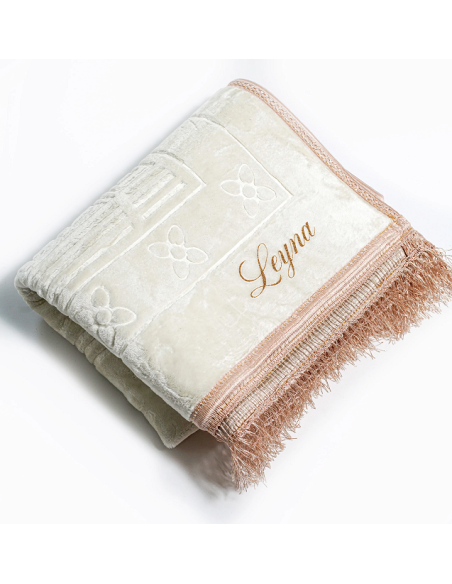 Tapis prière personnalisé blanc