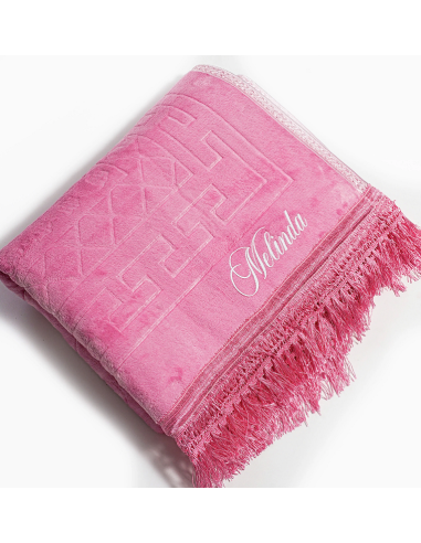 Tapis prière personnalisé rose