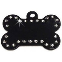 Médaille Chien Os Strass 2