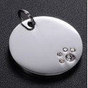 Médaille Chien Ronde Strass Médaille Chien Ronde Strass