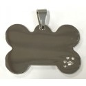 Médaille Chien Os Strass Médaille Chien Os Strass