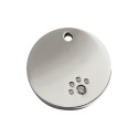Médaille Chien Ronde Strass Médaille Chien Ronde Strass