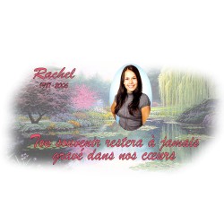 Plaque Funéraire Fleuri 2