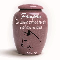 Urne funeraire chat