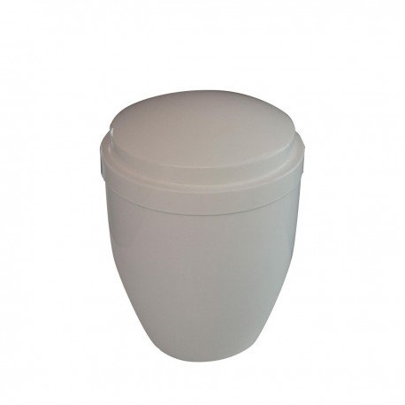 Urne Funéraire En Pierre 'Stille Naturelle' - Blanche/Beige, Contenance 3L, Pour Columbarium Ou Caveau