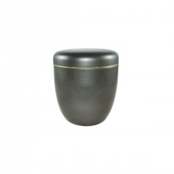 Urne Funéraire chien grise avec or 2