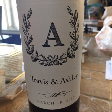 Sticker Bouteille Mariage