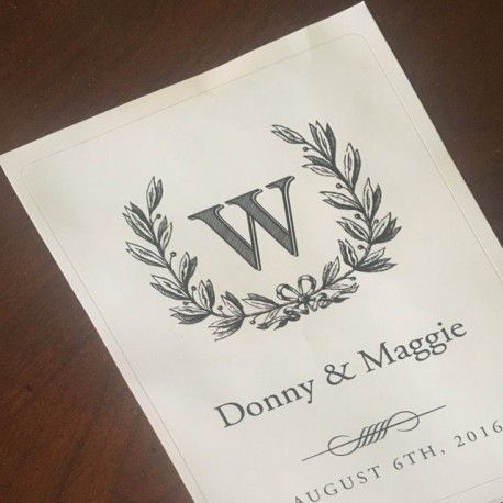 Sticker Bouteille Mariage