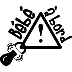 Sticker bb à bord attention