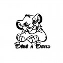Sticker bb à bord Simba  Sticker bb à bord Simba