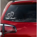 Sticker bb à bord Minnie avec prenom Sticker bb à bord Minnie avec prenom