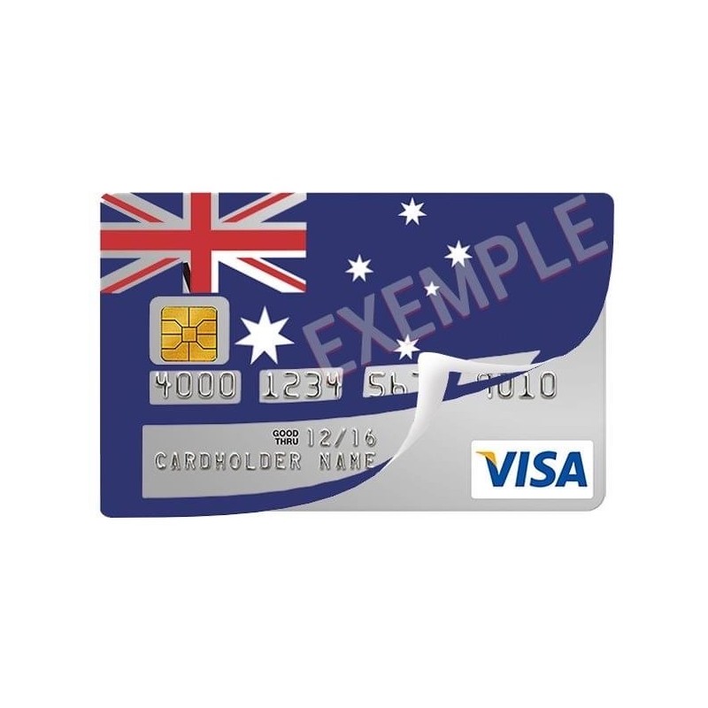 Autocollant Carte Bancaire - Union Jack - Sticker CB - popup