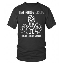 Tee shirt personnalisé femme "2 Amis pour la Vie"