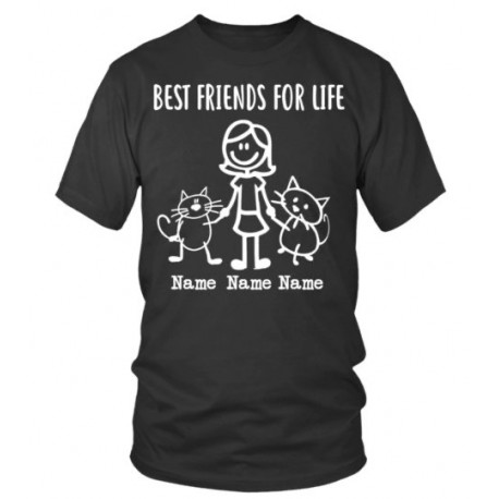 Tee shirt personnalisé femme "2 Amis pour la Vie"