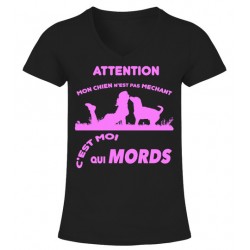 Tee shirt  Femme "C'est moi qui mords"